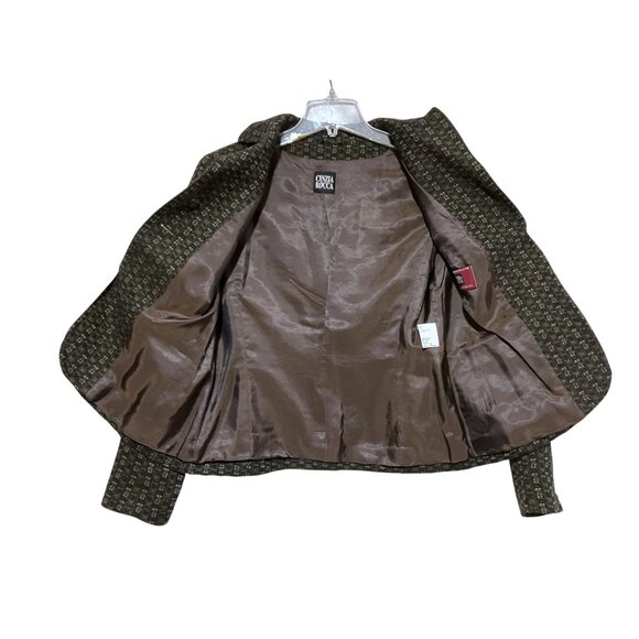 Vintage Cinzia Rocca Wool Jacket 10 Blazer Tweed Italy Quiet Luxury 100% Wool - Picture 7 of 12